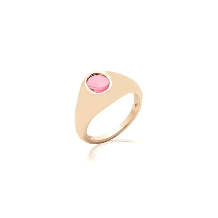 Bright Modern Bold Oval Ring,18k Gold Filled