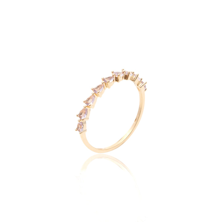 Bright Modern Tanzanite Band Rings, 18k Gold  Filled