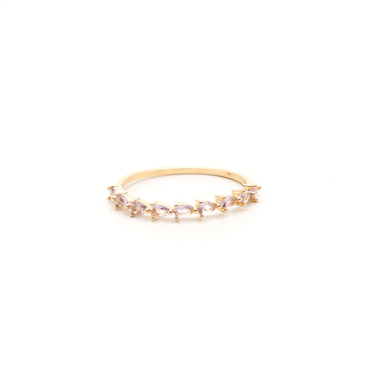 Bright Modern Tanzanite Band Rings, 18k Gold  Filled