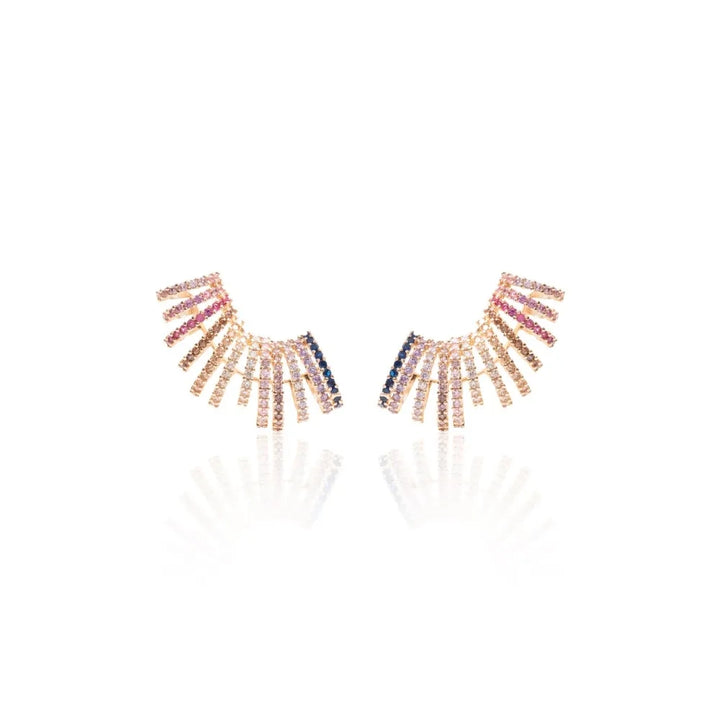 Bright Modern Wave Ear Cuffs Earrings, 18k Gold Filled