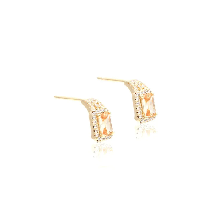 Bright Pondage & Peridot Stud Earrings