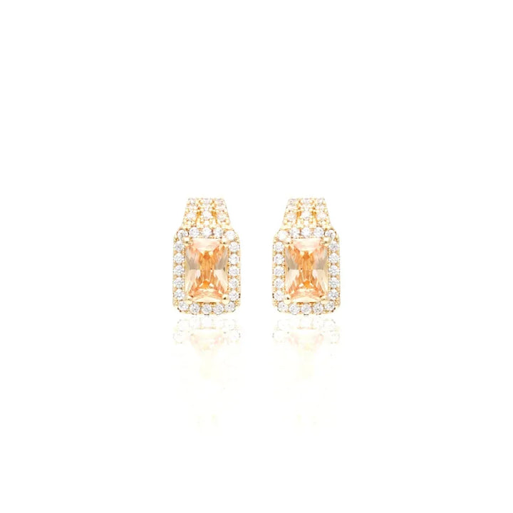 Bright Pondage & Peridot Stud Earrings
