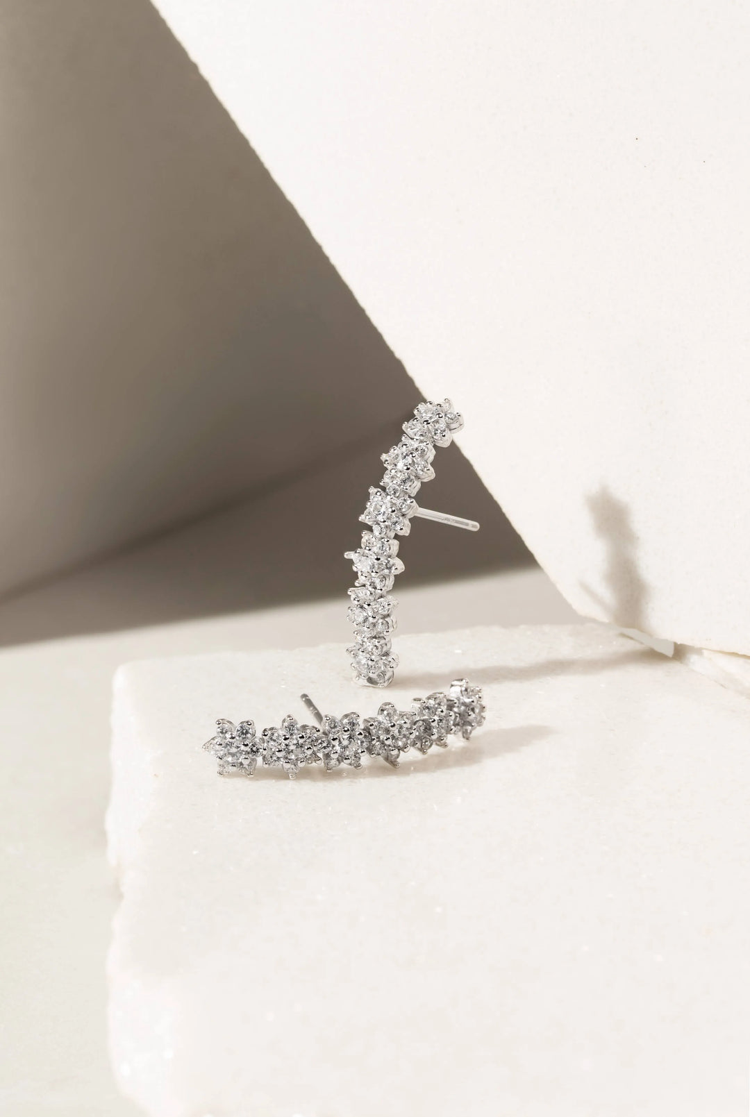 Flower Ear Hook Earrings with 925 Sterling Silver Elladora Store Australia