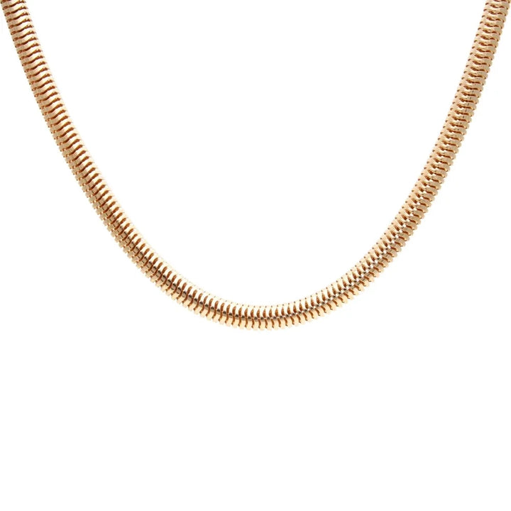 Classic Modern Bold Necklace, 18k Gold Plated