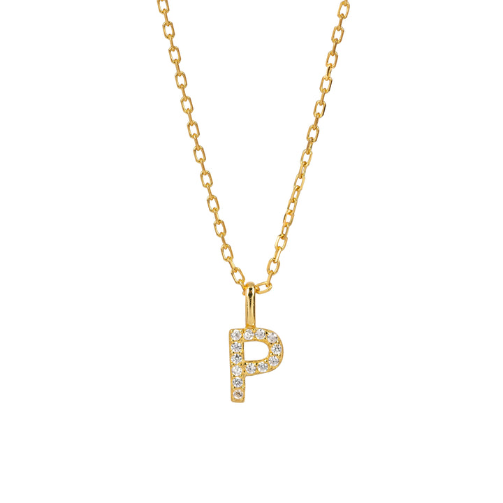 Minimalist Letter Pendant Necklace, 925 Sterling Silver