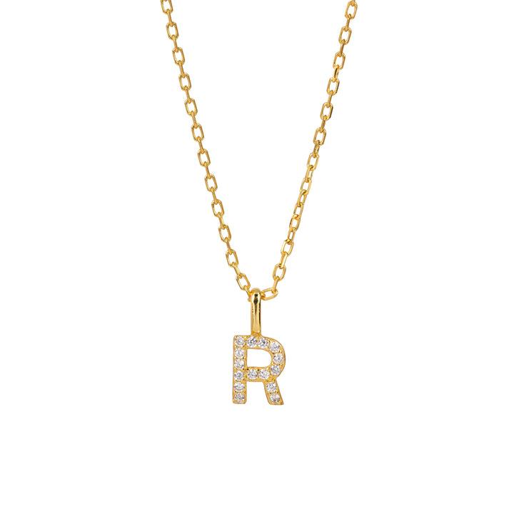 Minimalist Letter Pendant Necklace, 925 Sterling Silver