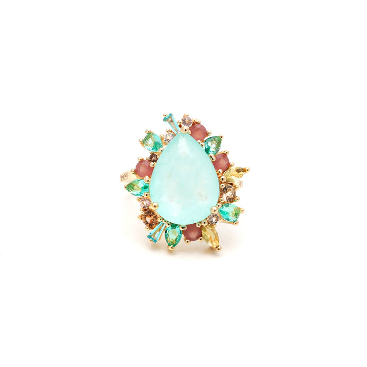 Dana Light Tourmaline Fusion Ring, 18k Gold Filled