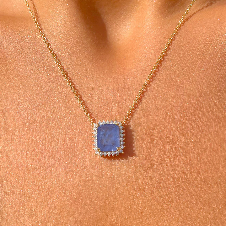 Ariana Tanzanite Fusion Necklace, 18k Gold Filled