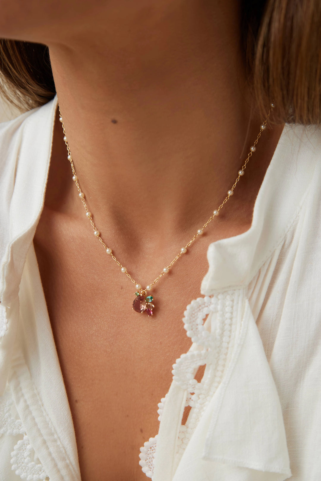 Bright Amber Crystal Teardrop Jewelley Set, 18k Gold Filled