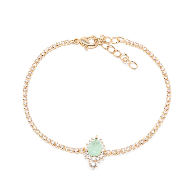 Bright Colombian Emerald Fusion Tennis Bracelet, 18k Gold Filled