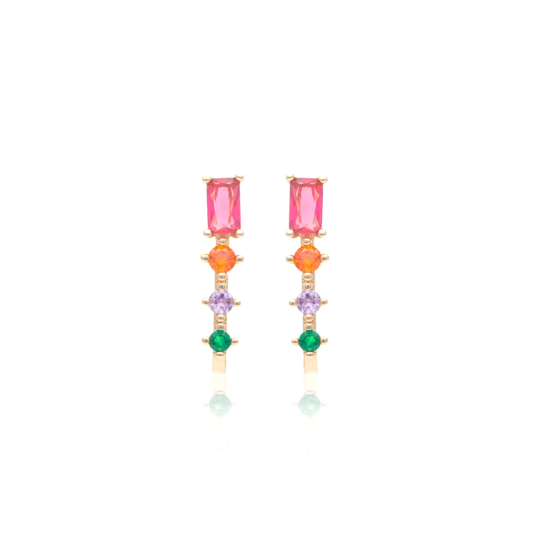 Bright Ear Hook Earrings, 18k Gold Filled