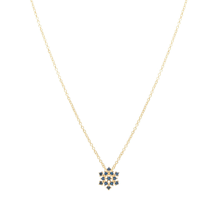 Bright Flake Dark Blue Cubic Zirconia Set, 18k Gold Filled