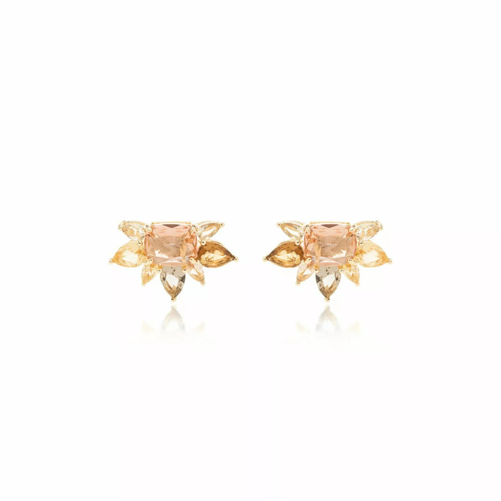 Bright Mixed-Shape Pastel Crystal Earrings, 18k Gold Filled