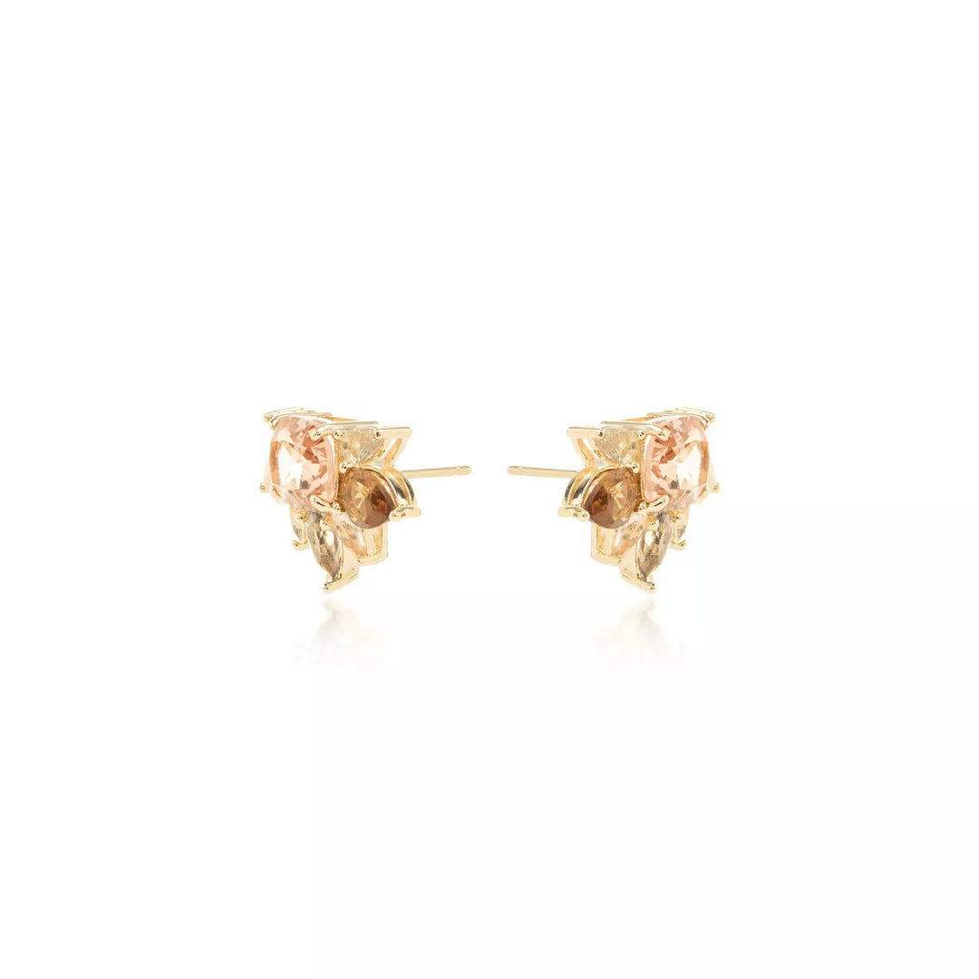 Bright Mixed-Shape Pastel Crystal Earrings, 18k Gold Filled