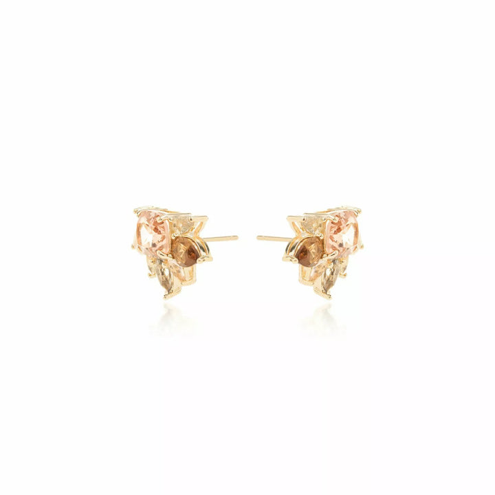 Bright Mixed-Shape Pastel Crystal Earrings, 18k Gold Filled