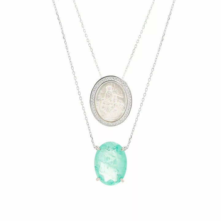 Bright Scapular Paraiba Tourmaline Fusion, 925 Sterling Silver