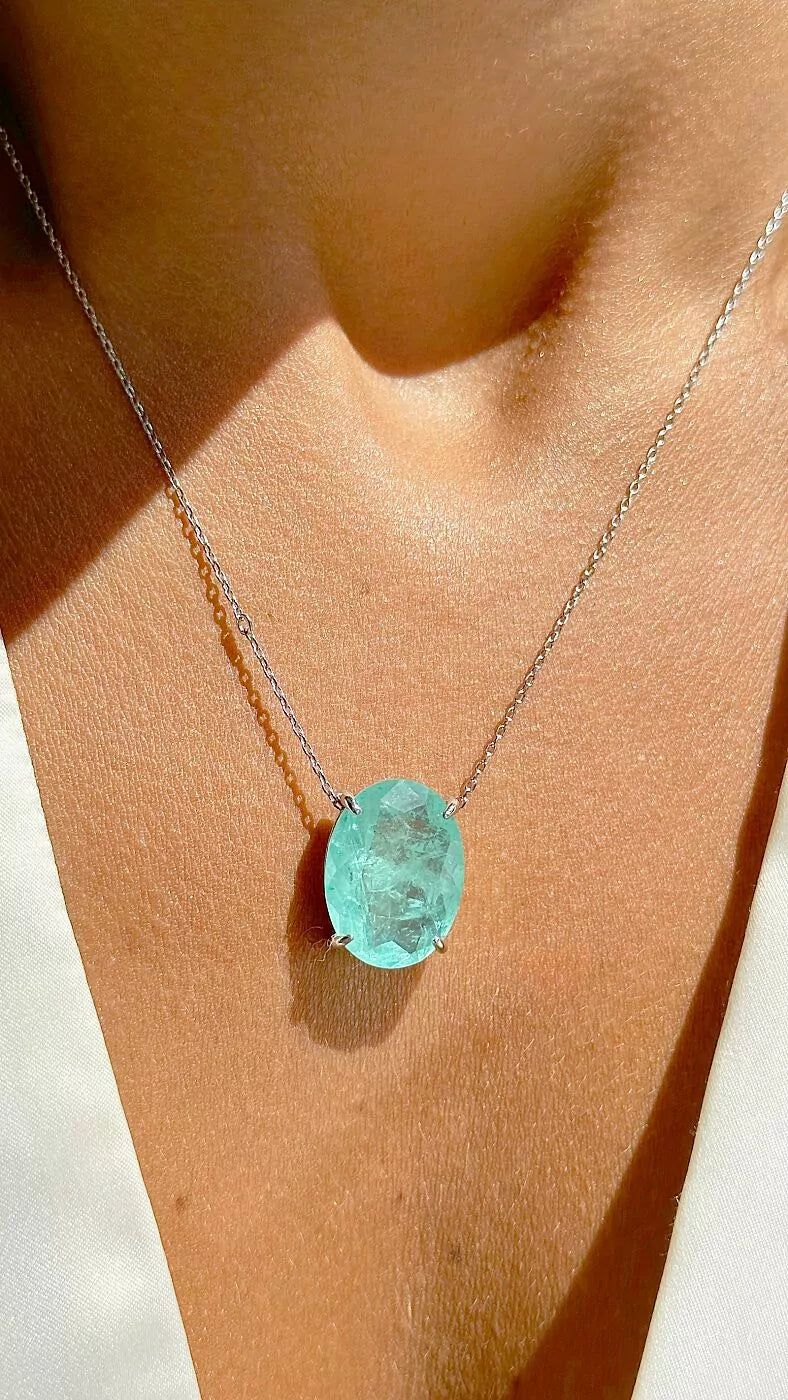 Bright Scapular Paraiba Tourmaline Fusion, 925 Sterling Silver
