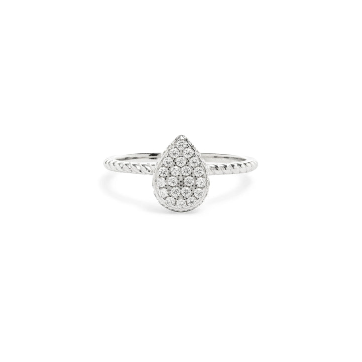 bright drop with white cubic zirconia  ring 925 Sterling Silver Elladora Store Australia 