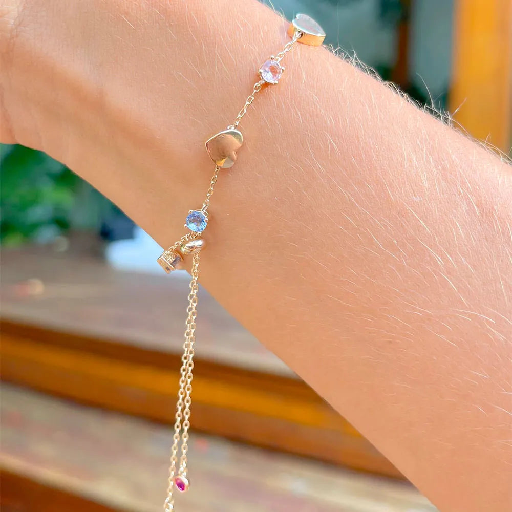 Bright Heart Adjustable Bracelet, 18k Gold Filled