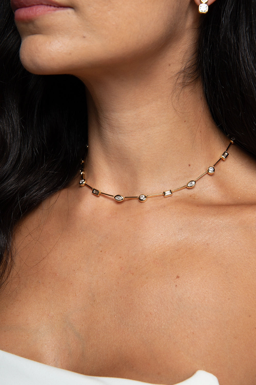 Bright Multiple Shapes Moissanite English Prong Setting, 925 Sterling Silver & Gold