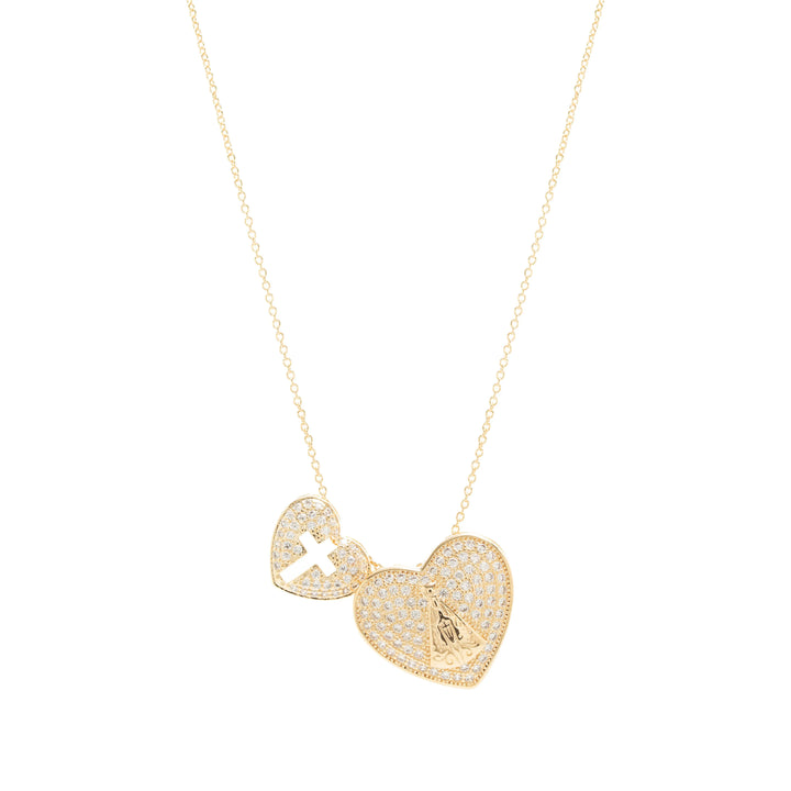 Bright Scapular Our Lady Aparecida Necklace, 18k Gold Plated