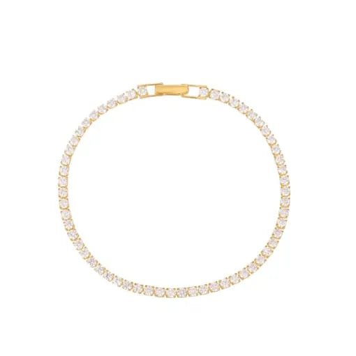 Bright White Zirconia Tennis Bracelet, 925 Sterling Silver