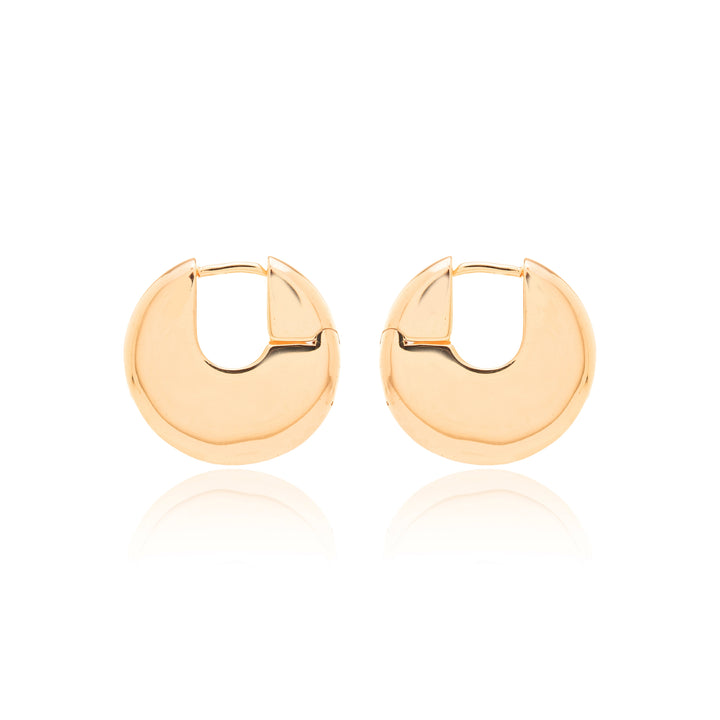 Classic Hoops Earrings, 18k Gold Plated