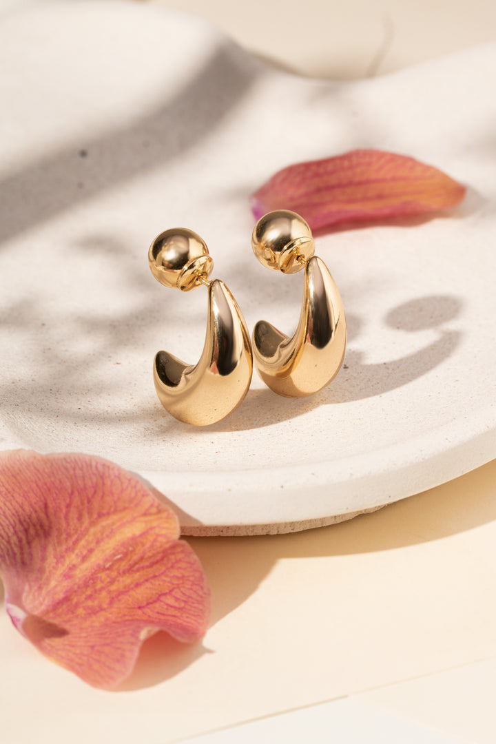 Classic Open Hoops Earrings 25mm, 18k Gold Plated