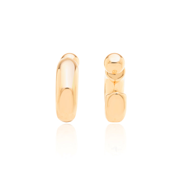 Classic Open Hoops Earrings 30mm, 18k Gold Plated