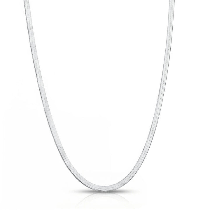 Classic Flat Choker Necklace, Stainless Steel