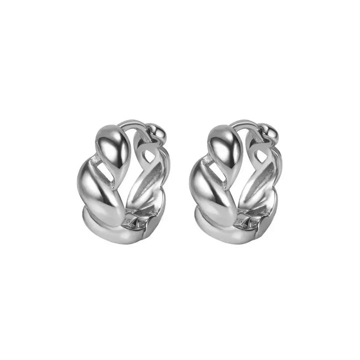 Classic Organ Huggie Earrings, 925 Sterling Silver & Gold Plated