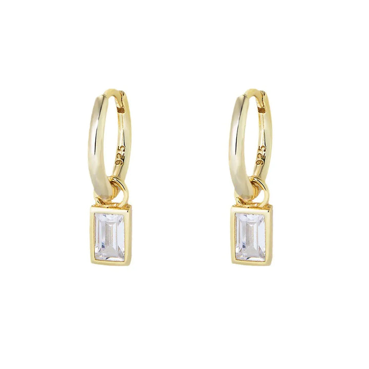 Minimalist Plain Huggie Earrings, 925 Sterling Silver & Gold Plated