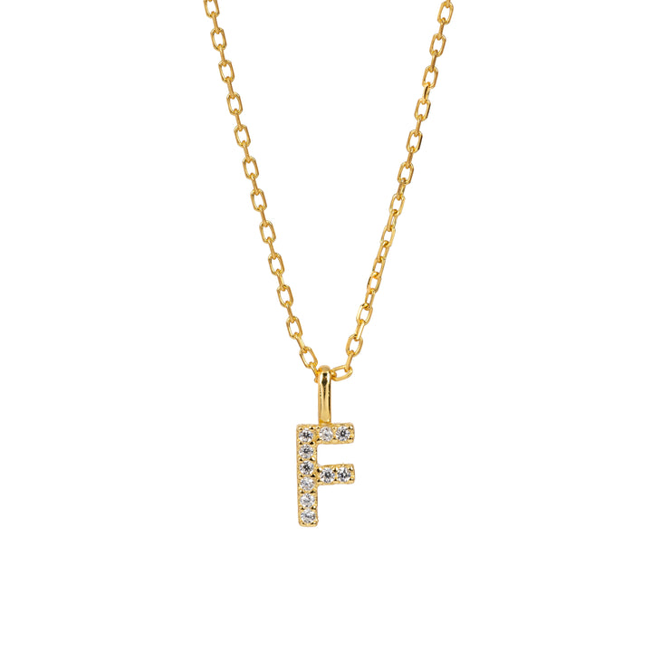 Minimalist Letter Pendant Necklace, 925 Sterling Silver