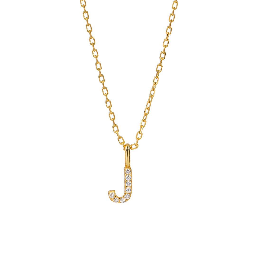 Minimalist Letter Pendant Necklace, 925 Sterling Silver