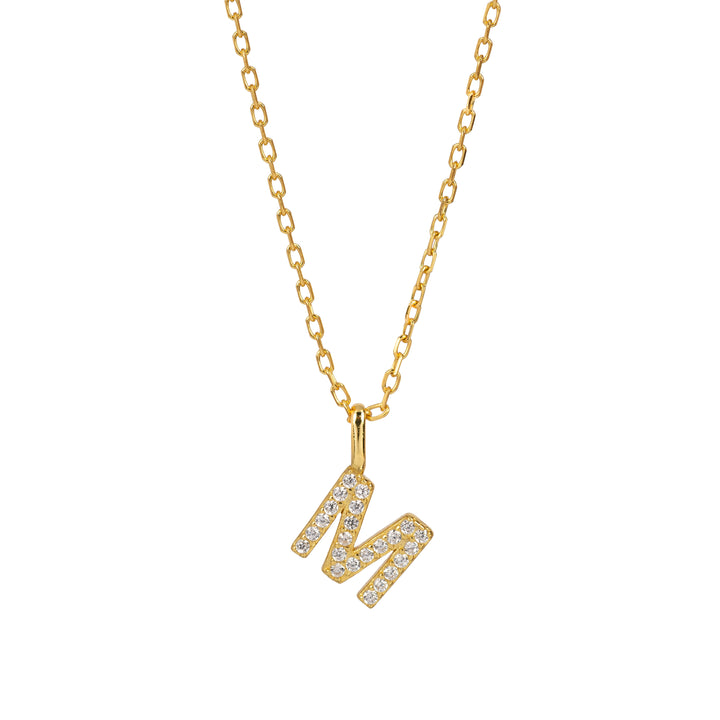 Minimalist Letter Pendant Necklace, 925 Sterling Silver