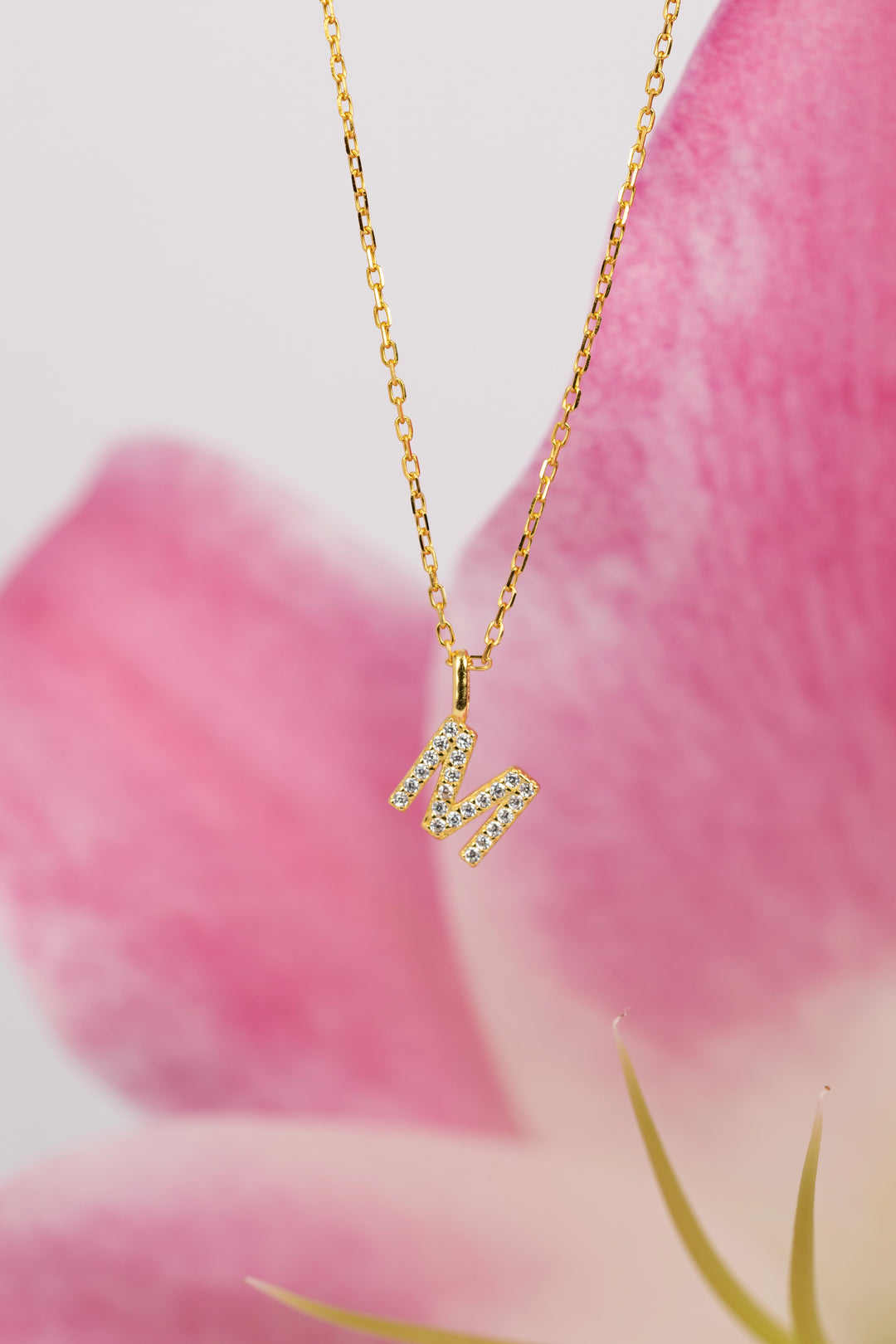 Minimalist Letter Pendant Necklace, 925 Sterling Silver