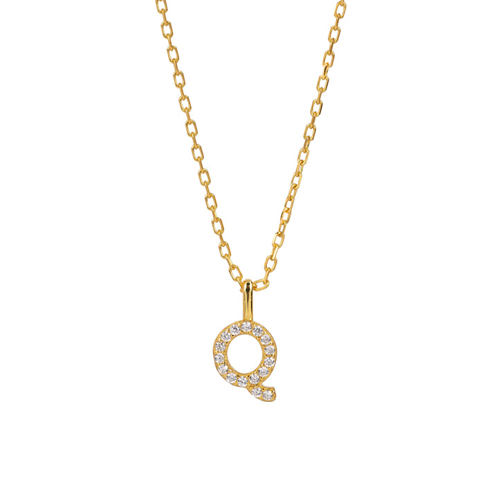 Minimalist Letter Pendant Necklace, 925 Sterling Silver