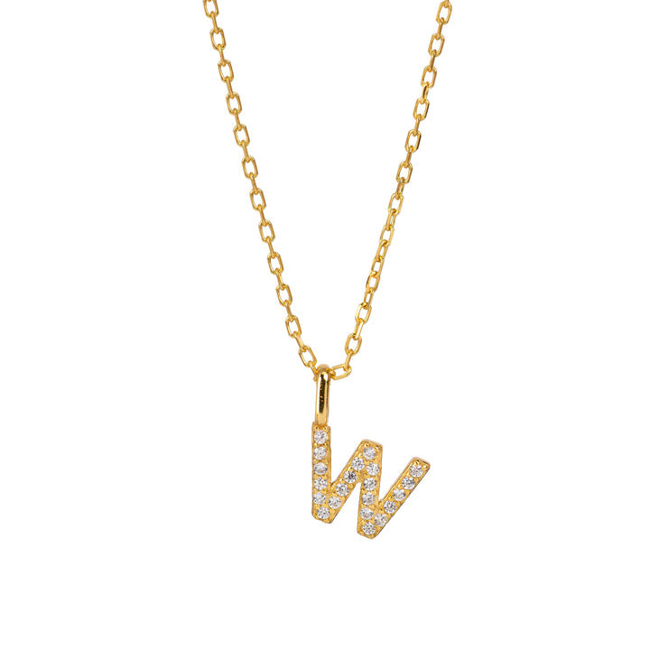 Minimalist Letter Pendant Necklace, 925 Sterling Silver