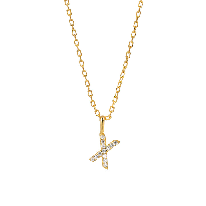 Minimalist Letter Pendant Necklace, 925 Sterling Silver