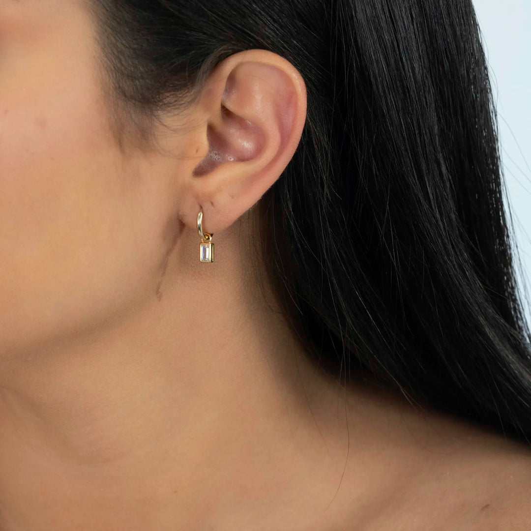 Minimalist Plain Huggie Earrings, 925 Sterling Silver & Gold Plated