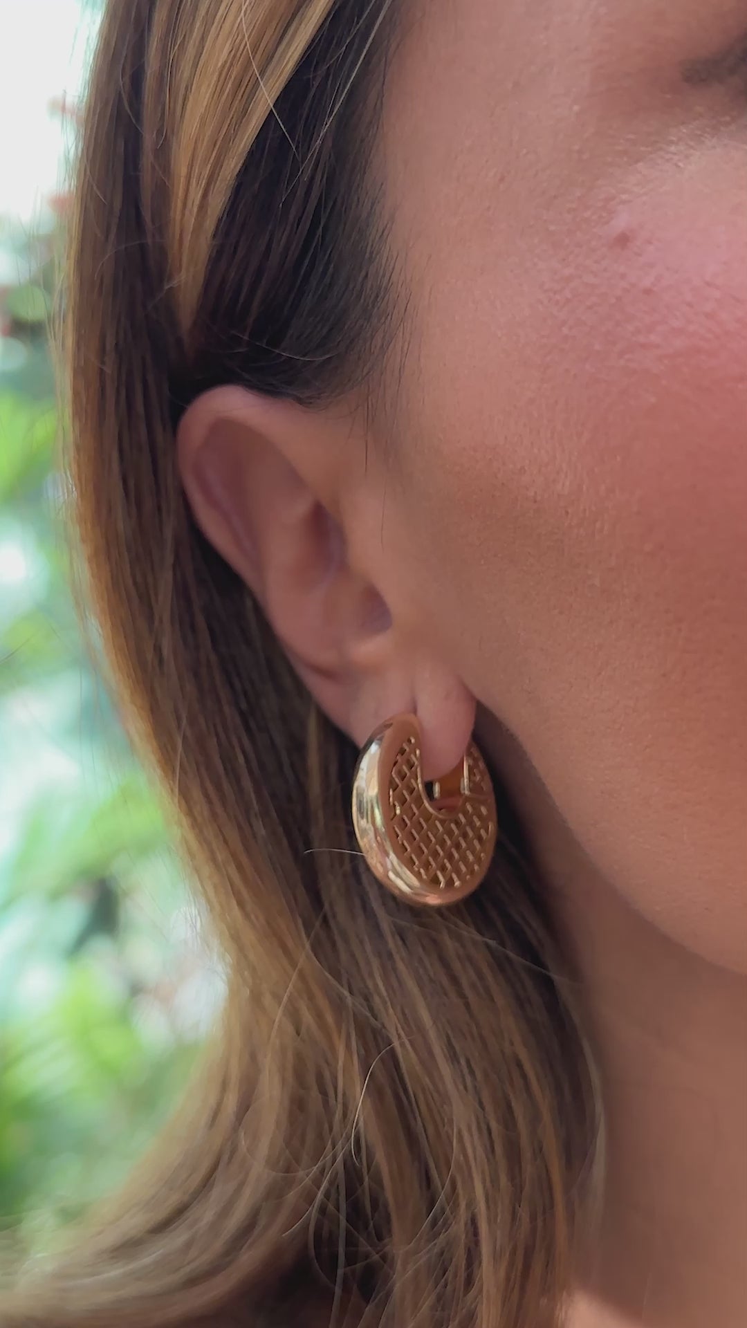 Classic Hoops Earrings, 18k Gold Plated